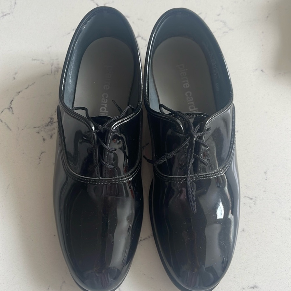 Pierre Cardin-Men’s Tuxedo shoes-Black Patent leather - size 8